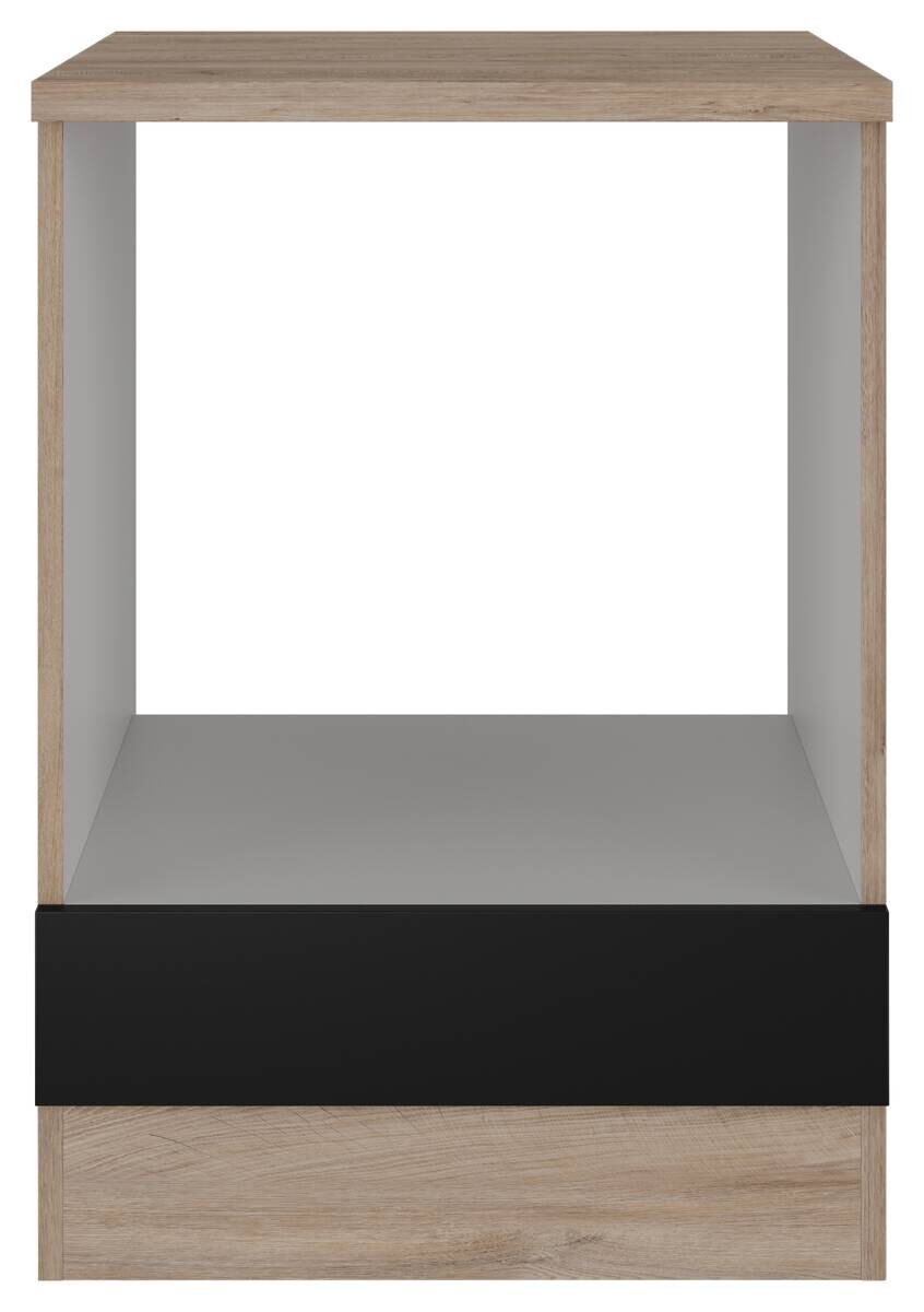 Herdumbauschrank Capri schwarz matt B/H/T: ca. 60x85x60 cm