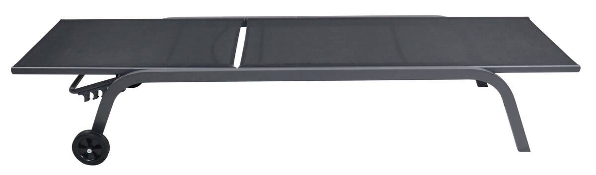 VCM Sonnenliege Sonlas schwarz Stahl B/H/L: ca. 58x32x192 cm