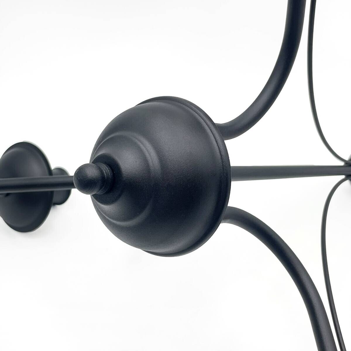 Lamkur Pendelleuchte schwarz Stahl B/H/L: ca. 53x71x53 cm E14 3 Brennstellen