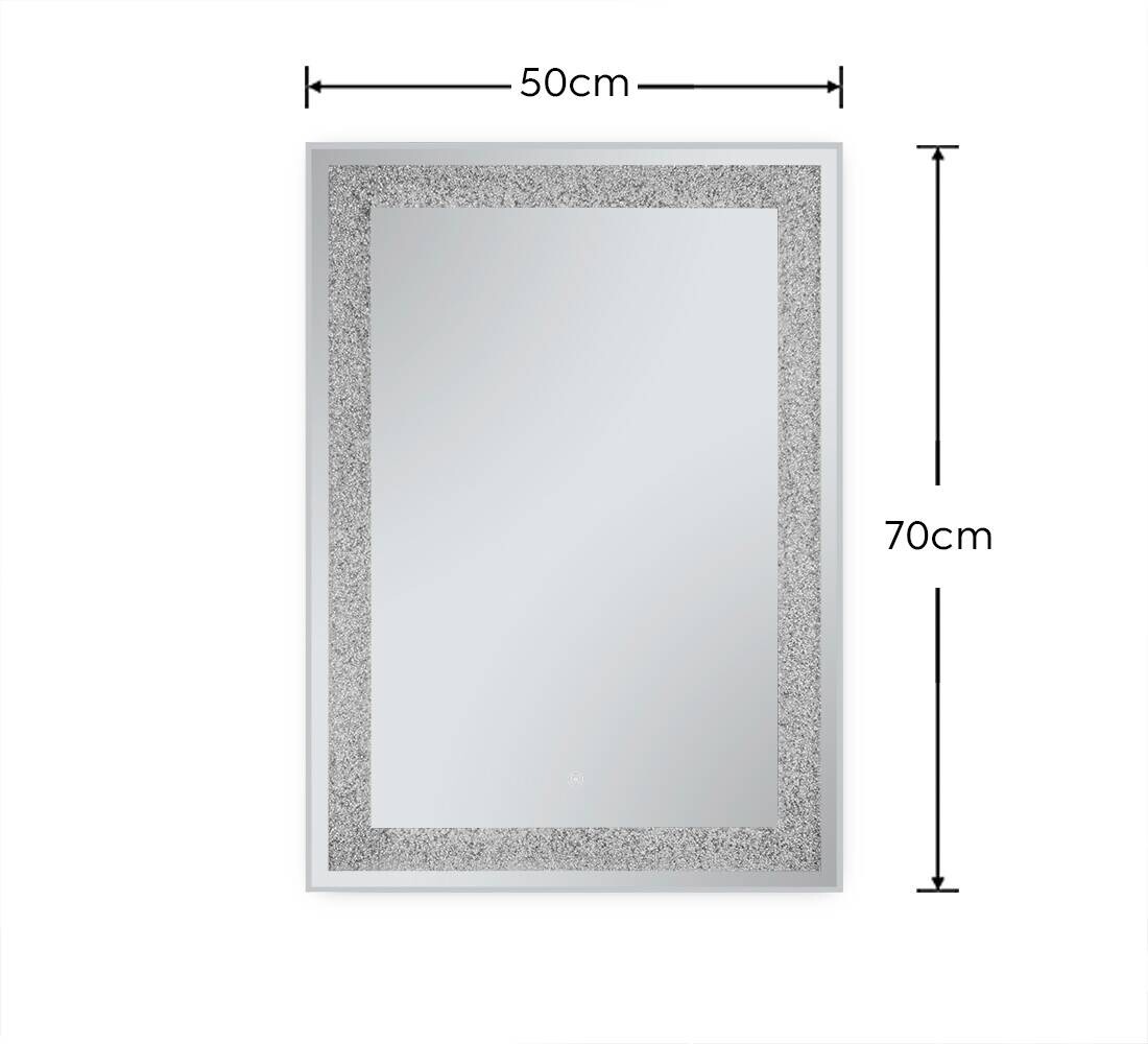 Mirrors&More Lichtspiegel Hermine glasklar B/H: ca. 50x70 cm