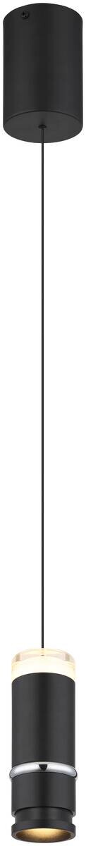 GLOBO Pendelleuchte mattschwarz Metall H/D: ca. 180x7,5 cm 1 Brennstellen