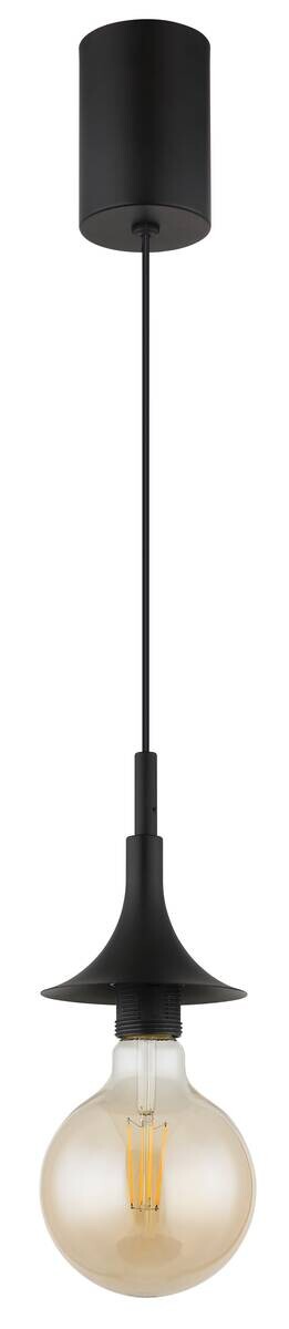 GLOBO Pendelleuchte MAXY schwarz Metall H/D: ca. 125x12 cm E27 1 Brennstellen