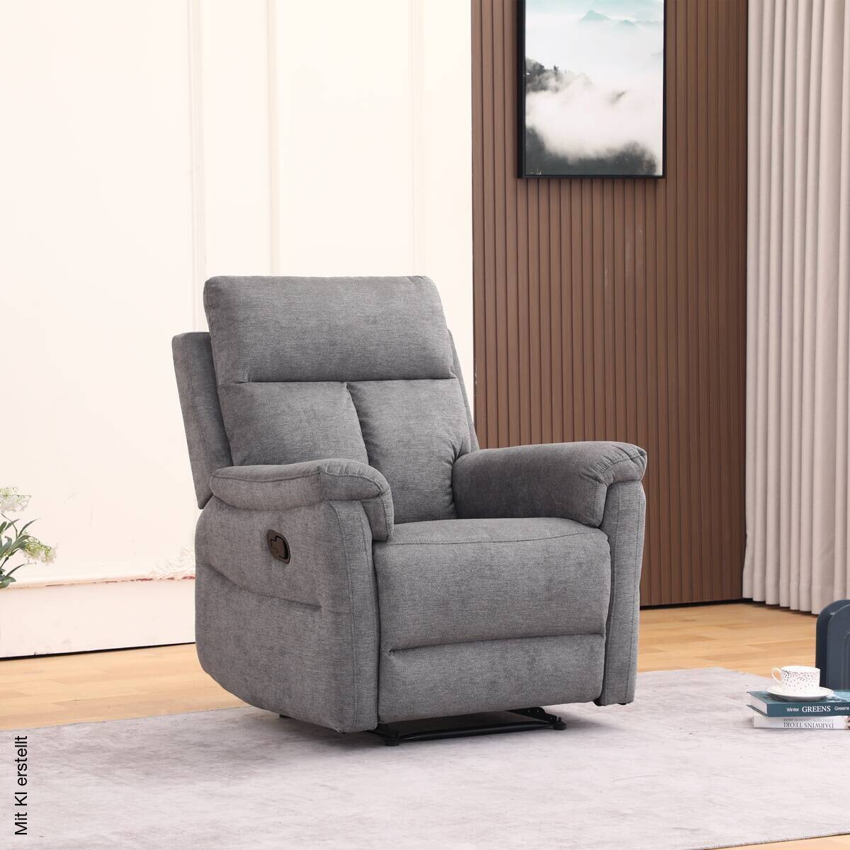 Sessel grau Polyester B/H/T: ca. 87x102x94 cm