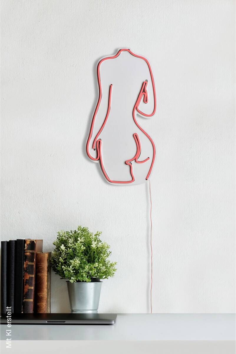 Opviq LED-Wandleuchte rosa PVC B/H/T/L: ca. 22x42x2x22 cm