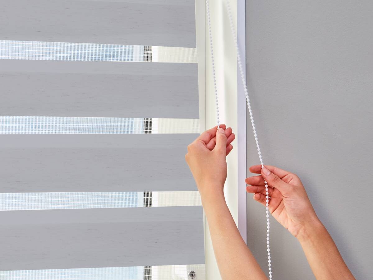 POCOline Doppelrollo mit Blende Easy Fix silber 100% Polyester B/L: ca. 75x160 cm