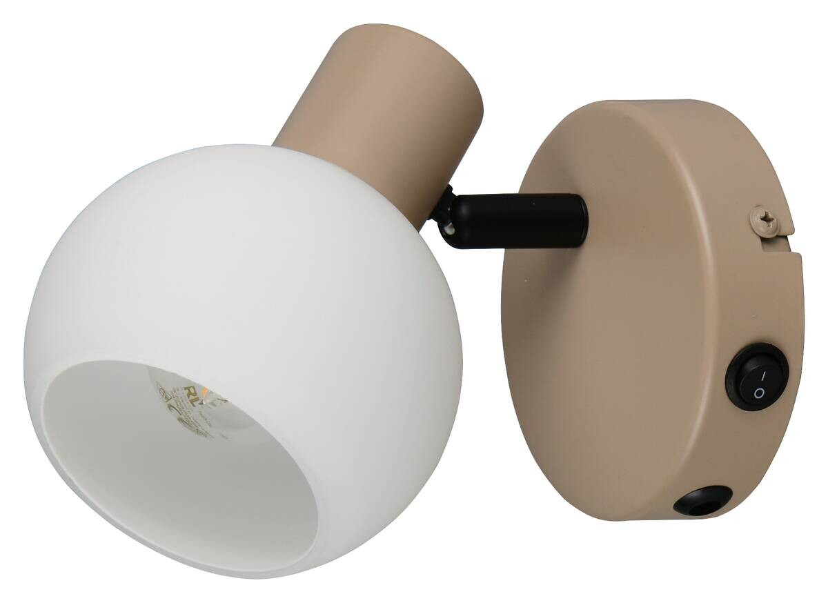 Reality Spot Boba beige Metall B/H: ca. 10x13,5 cm E14 1 Brennstellen
