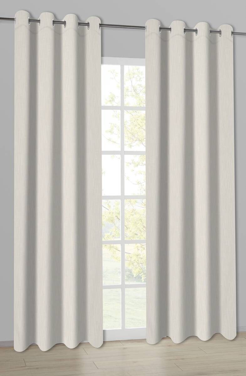 Ösenvorhang Savina champagner B/L: ca. 140x245 cm