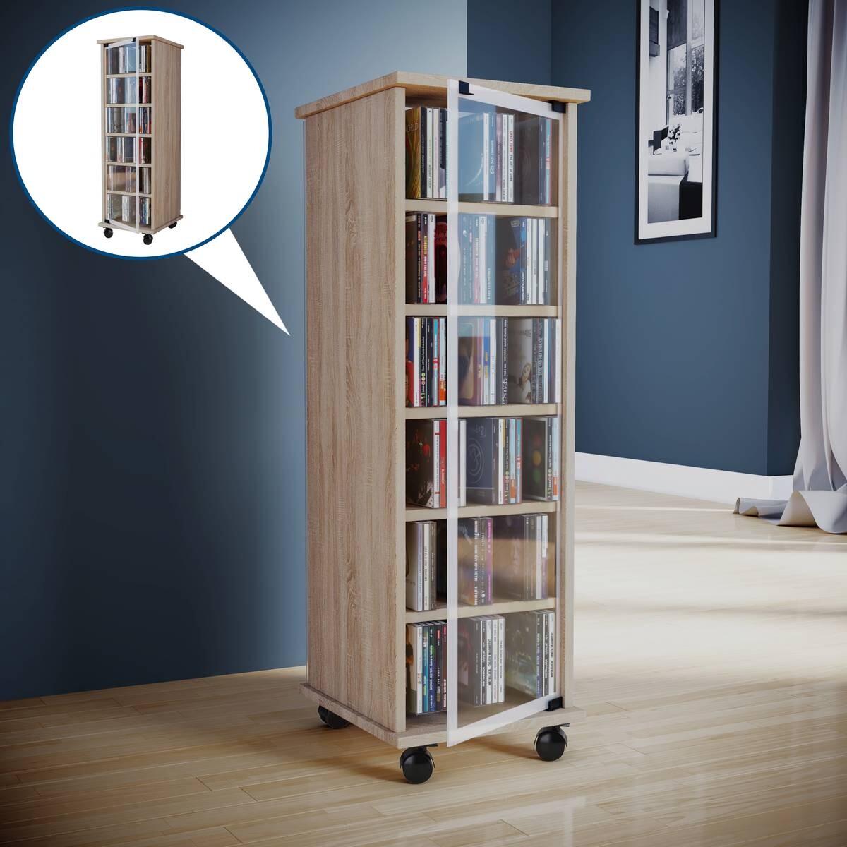 Regal Valenza Eiche Sonoma Nachbildung Holzwerkstoff B/H/T: ca. 31x97,5x35 cm