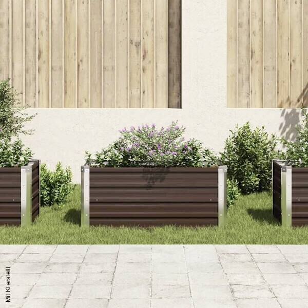 Hochbeet braun Stahl B/H/L: ca. 40x45x100 cm