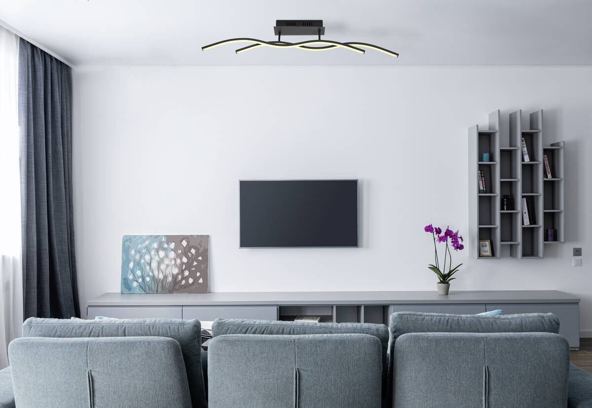 GLOBO Deckenleuchte MARIUS 67172D schwarz Metall Kunststoff B/H/T: ca. 88x15,5x8 cm