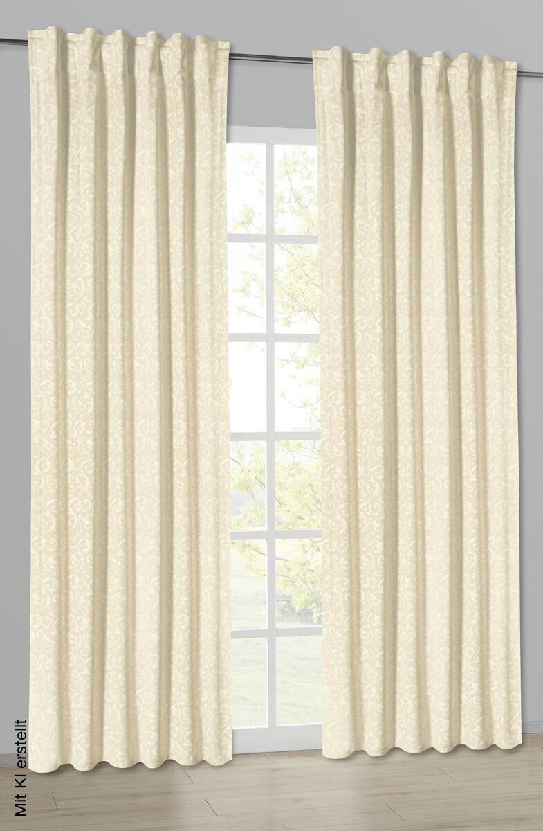 POCOline Kombivorhang Ranke champagner 100% Polyester B/L: ca. 135x245 cm