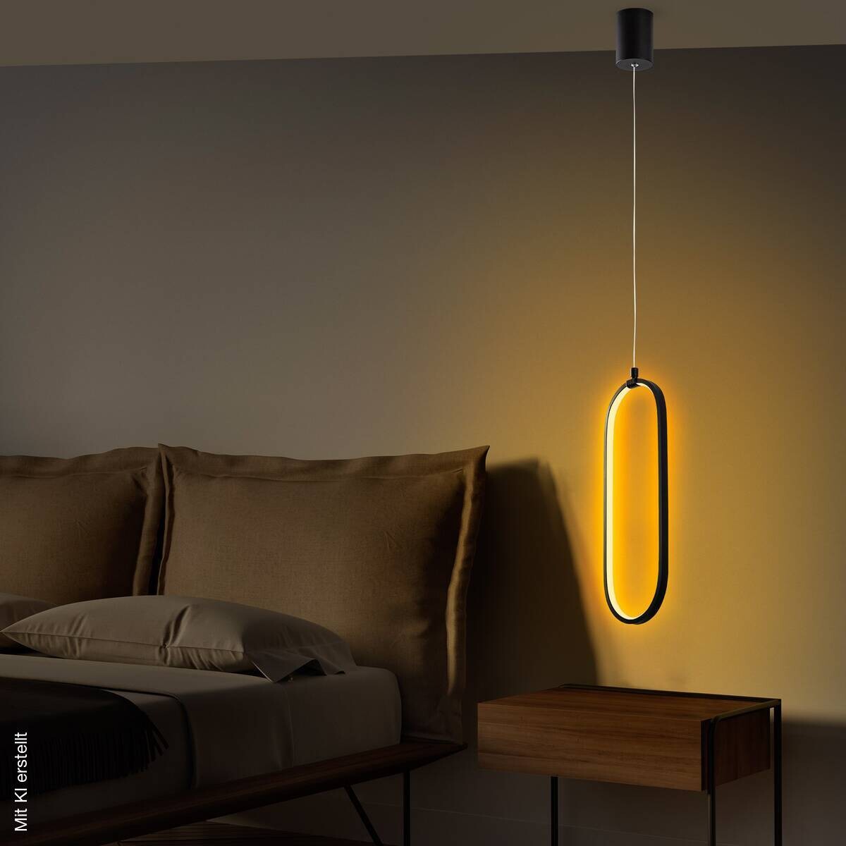 Opviq LED-Pendelleuchte schwarz B/H/T: ca. 17x110x10 cm