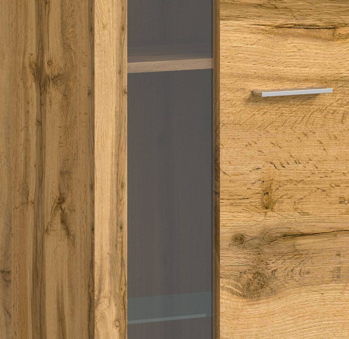 Wohnwand Jam Eiche Wotan Nachbildung B/H/T: ca. 310x159x35 cm