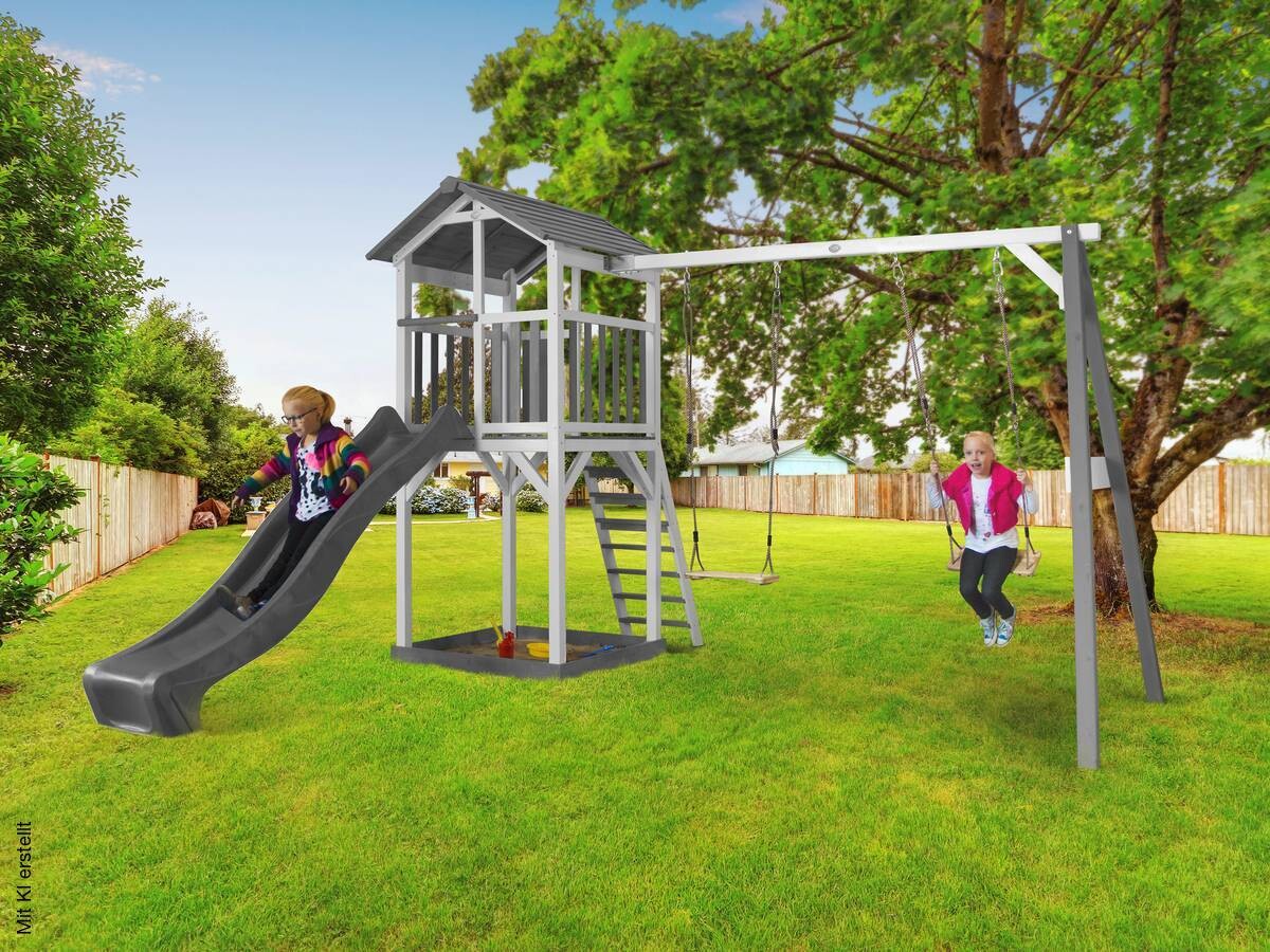 AXI Spielturm Beach Tower grau B/H/T: ca. 356,6x241,9x349 cm