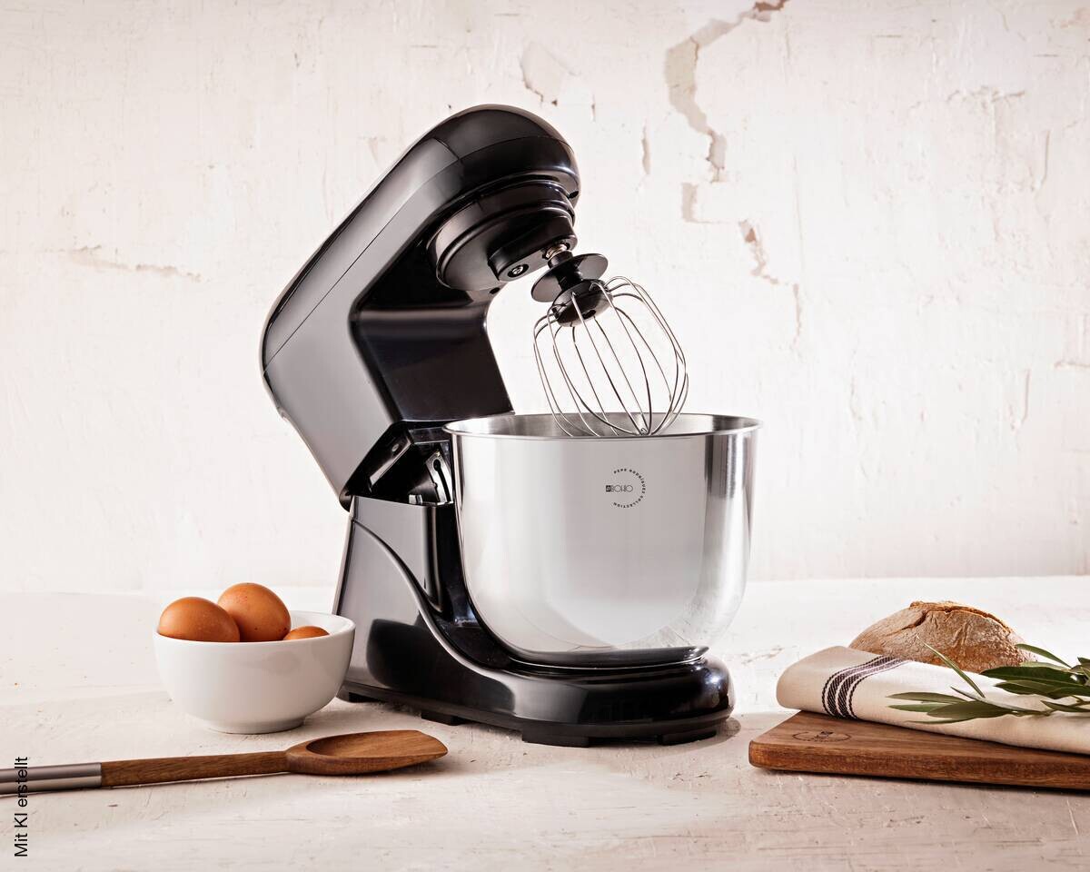BERGNER Küchenmaschine BG-50043-BK schwarz Kunststoff Edelstahl B/H/L: ca. 23x32x39 cm ca. 5 l