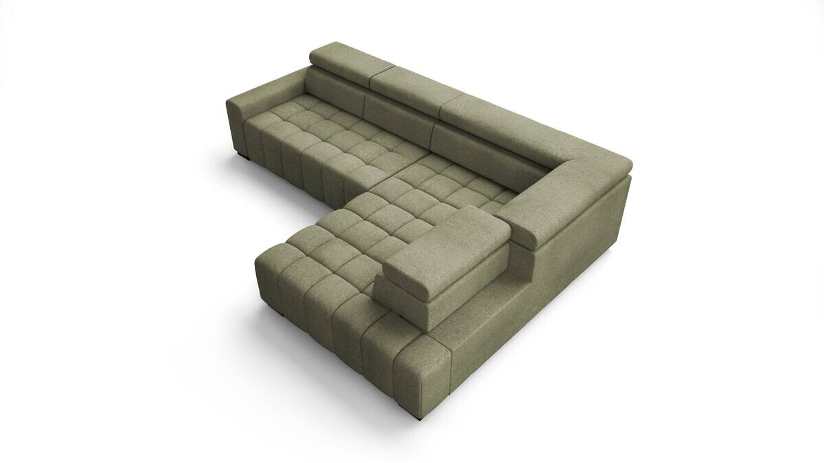 Ecksofa mit Bettfunktion grün Flachgewebe B/T: ca. 300x210 cm