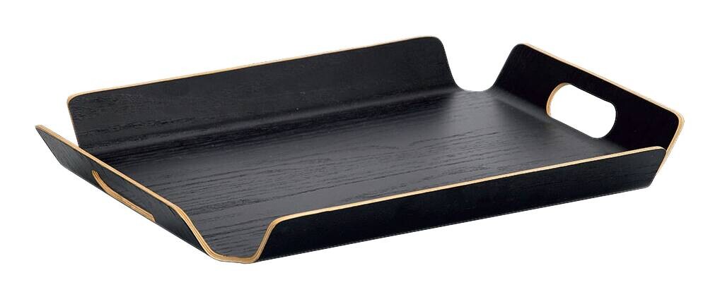 Zeller Serviertablett schwarz Holz B/H/L: ca. 335x45x445 cm