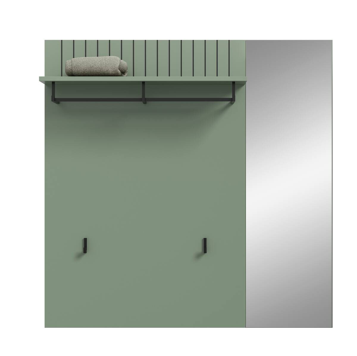 Garderobenpaneel STATION grün B/H/T: ca. 106x106x27 cm