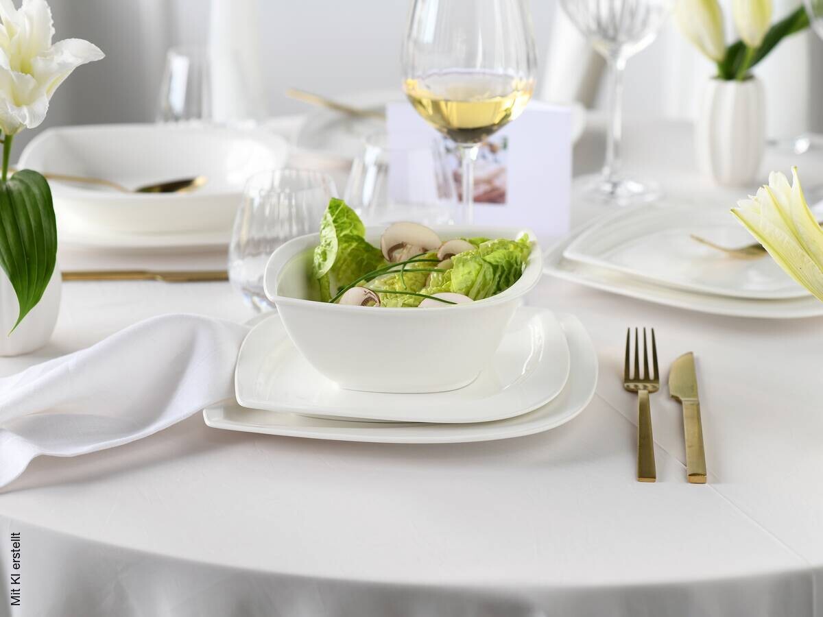 CreaTable Kombiservice Melbourne weiß Porzellan 16 tlg.