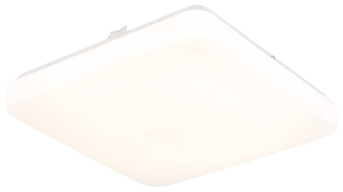 GLOBO LED-Deckenleuchte Opal weiß Metall Acryl B/H/L: ca. 27x5,5x27 cm 1 Brennstellen