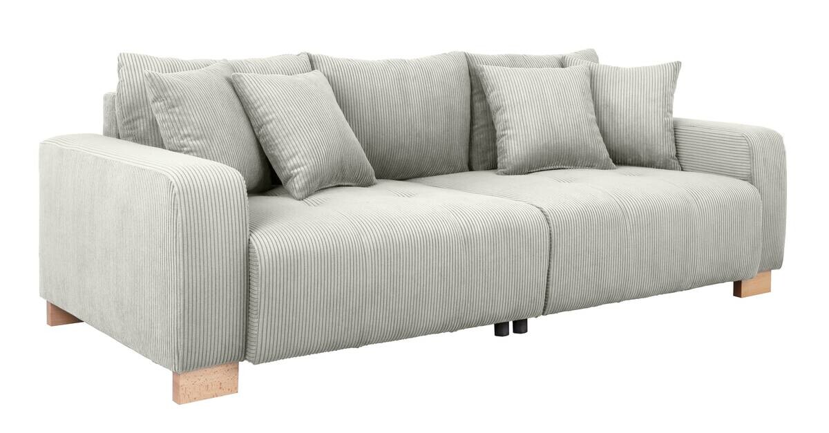 Big Sofa Alpha New hellgrau Microfaser B/H/T: ca. 244x85x112 cm