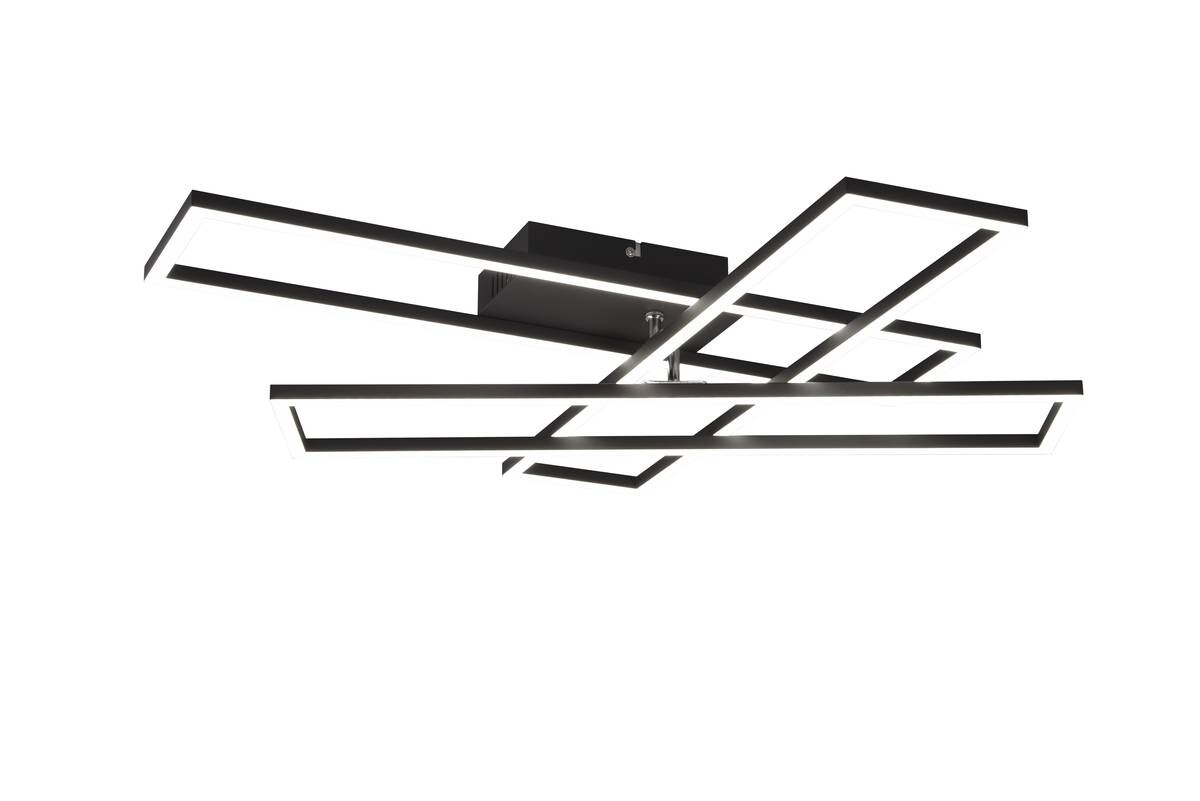 Reality LED-Deckenleuchte R64423132 Corso schwarz Metall B/H/T: ca. 66x10x60 cm 1 Brennstellen