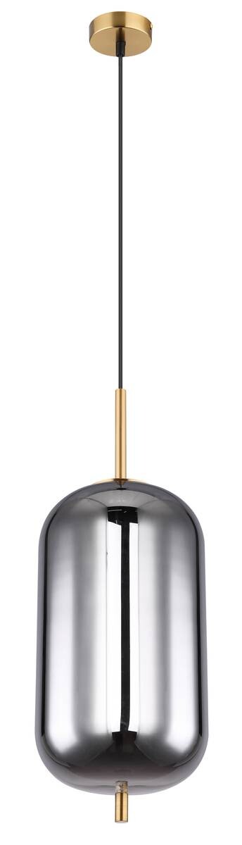 GLOBO Pendelleuchte messing Glas Metall H/D: ca. 120x22 cm 1 Brennstellen