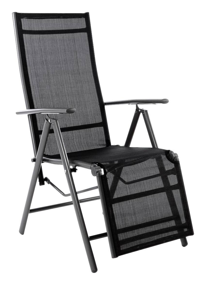 VCM Gartenstuhl schwarz Kunststoff B/H/L: ca. 60x155x55 cm