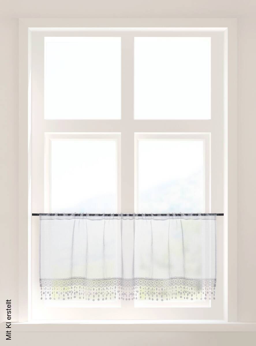 CASA CREATION Scheibengardine Rinara weiß B/L: ca. 45x120 cm