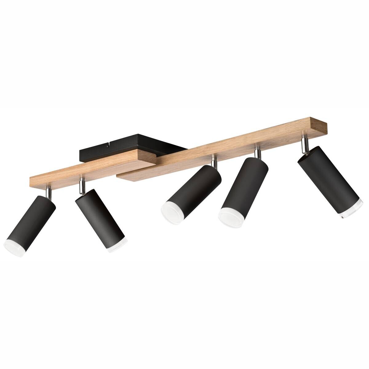 Lamkur Deckenleuchte schwarz Holz B/H/L: ca. 20x23,5x84 cm 5 Brennstellen