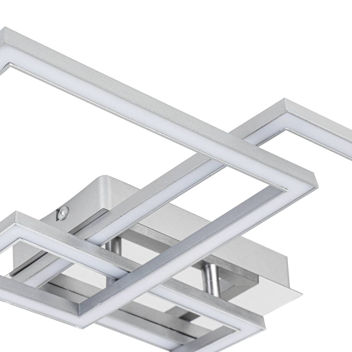 Nolo LED-Deckenleuchte Triple silber Kunststoff B/H/L: ca. 45x8x49,5 cm