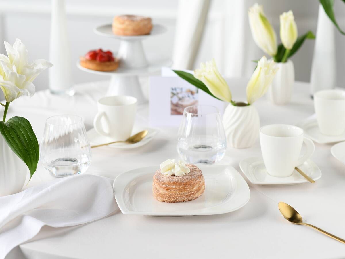CreaTable Kaffeeservice Melbourne creme Porzellan 18 tlg.