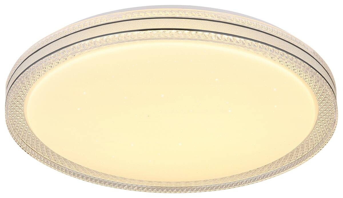 GLOBO LED-Deckenleuchte VELENO 41263-24 transparent Opal weiß Kunststoff Metall H/D: ca. 7x49 cm