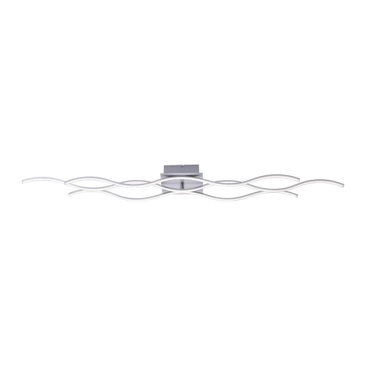 Just Light Deckenleuchte Wave Chrom Stahl Kunststoff B/L: ca. 16x140 cm