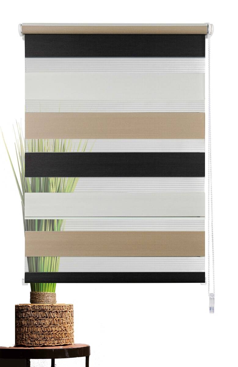 Doppelrollo Just-Triple Cappuccino B/L: ca. 90x160 cm