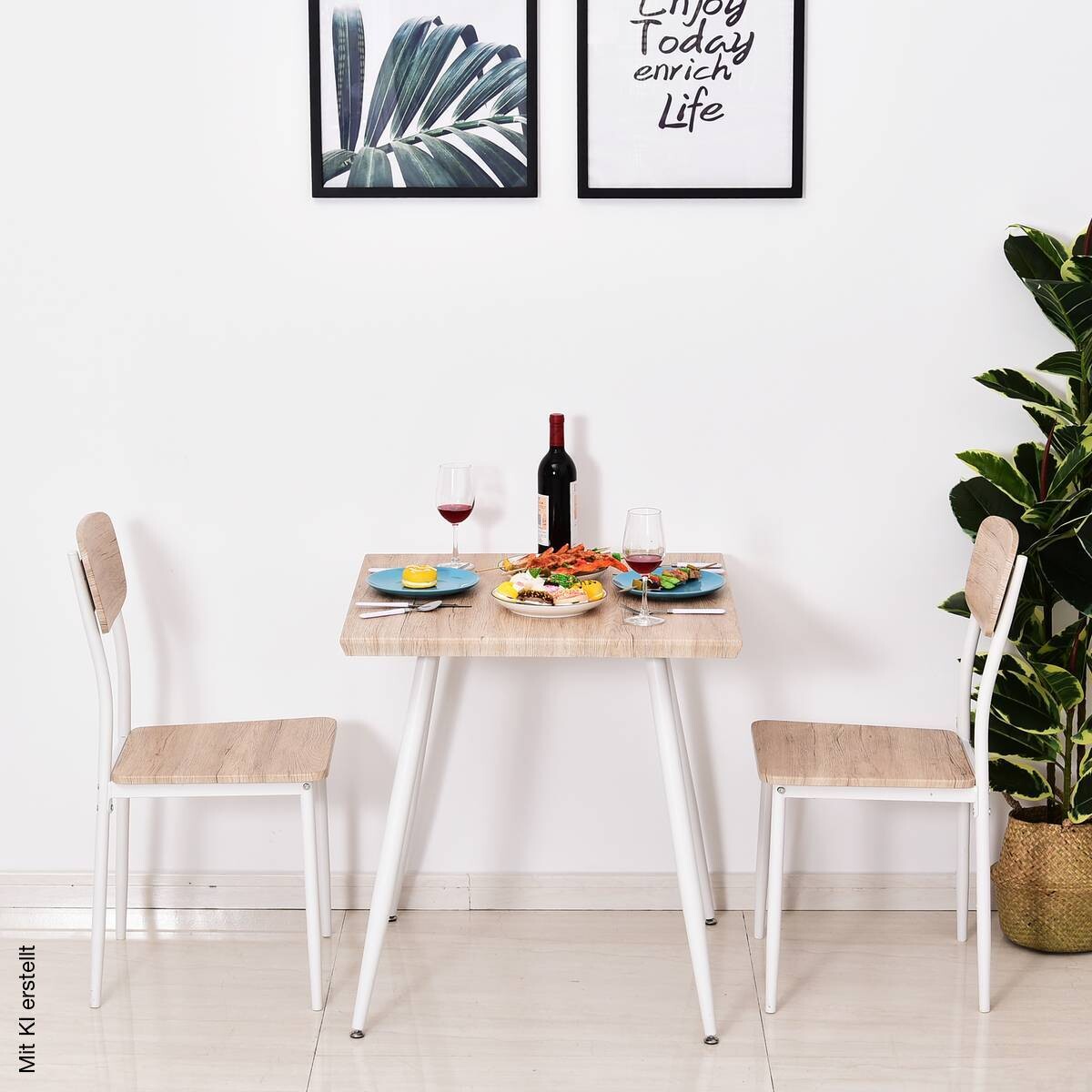 Essgruppe 835-086 natur B/H/T: ca. 70x76x70 cm