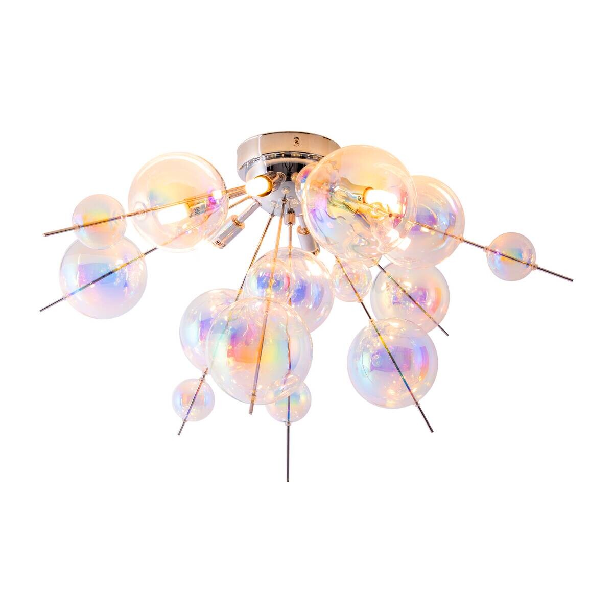 Näve Leuchten Deckenleuchte 1085130 multicolor Metall Glas B/H/T: ca. 57x38x57 cm G9 6 Brennstellen