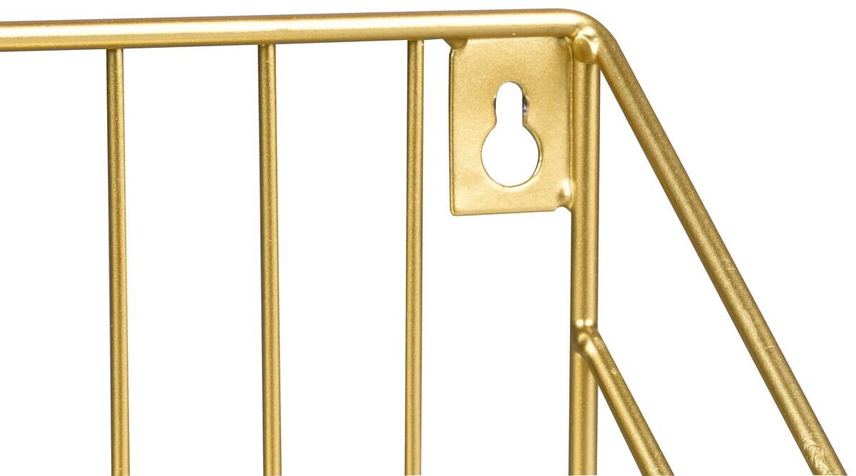 Wandregal Wandregal gold Optik Metall B/H/T: ca. 45x11x11 cm