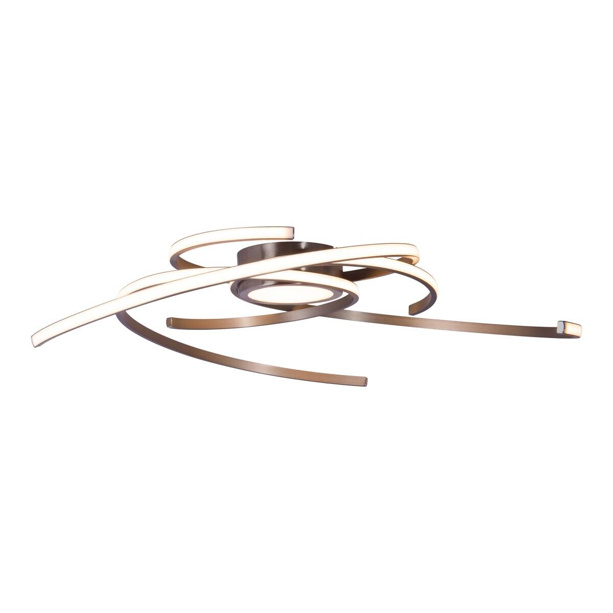 Näve Leuchten Deckenleuchte 1395750 stahlfarbig Metall Kunststoff B/H/T: ca. 75x6x75 cm null 4 Brennstellen