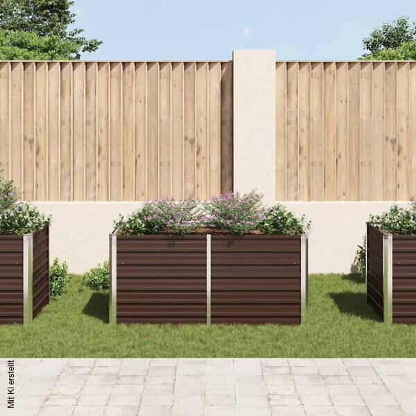 Hochbeet braun Stahl B/H/L: ca. 80x77x160 cm
