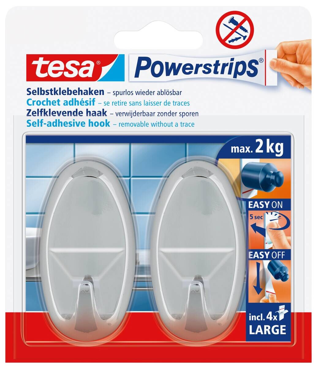 Powerstrips Chrom Kunststoff