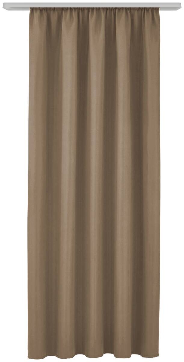 Verdunklungsvorhang Linus dunkeltaupe 100% Polyester B/L: ca. 140x245 cm