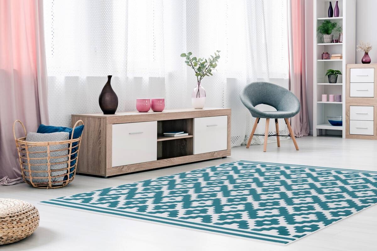 Kayoom Kurzflorteppich Now! 325 hellblau B/L: ca. 200x290 cm