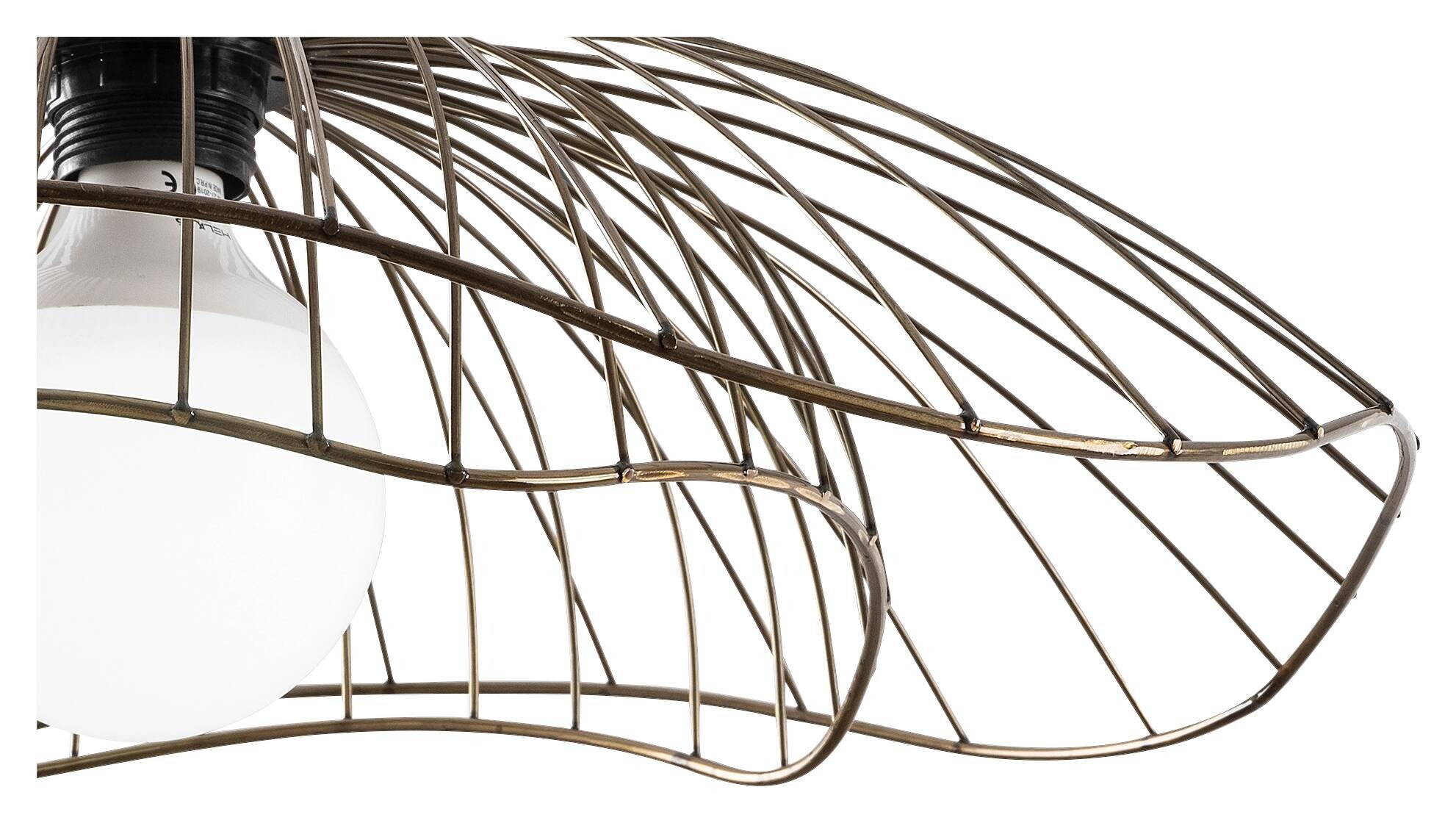 Opviq Pendelleuchte Farac bronze Eisen B/H/T/L/D: ca. 50x111x50x50x50 cm E27 1 Brennstellen