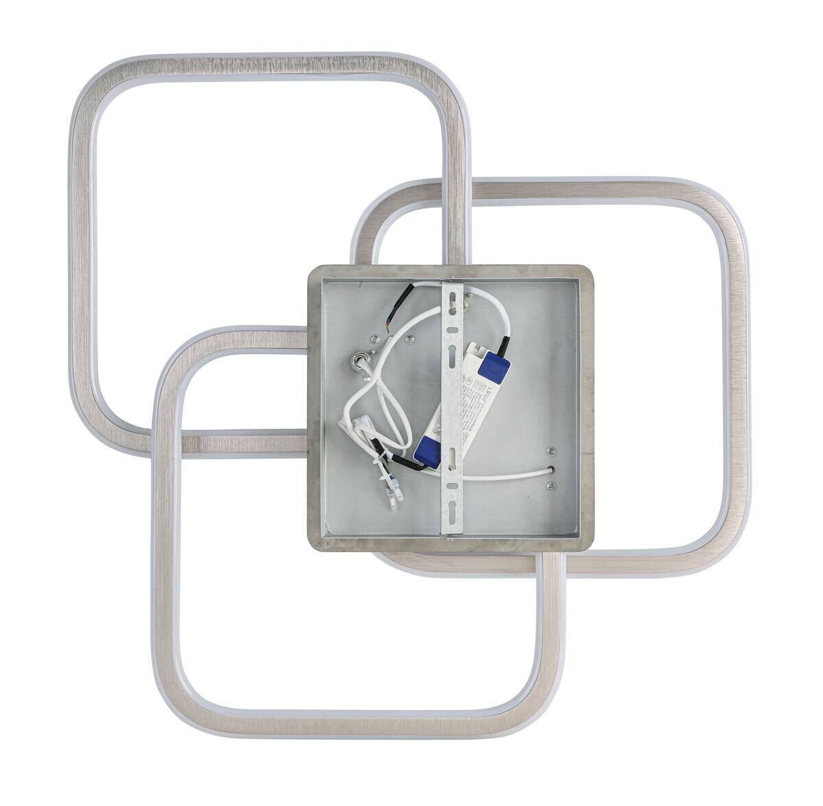 Nolo LED-Deckenleuchte Thrice nickel Satiniert Alu B/H/L: ca. 54x10x58 cm