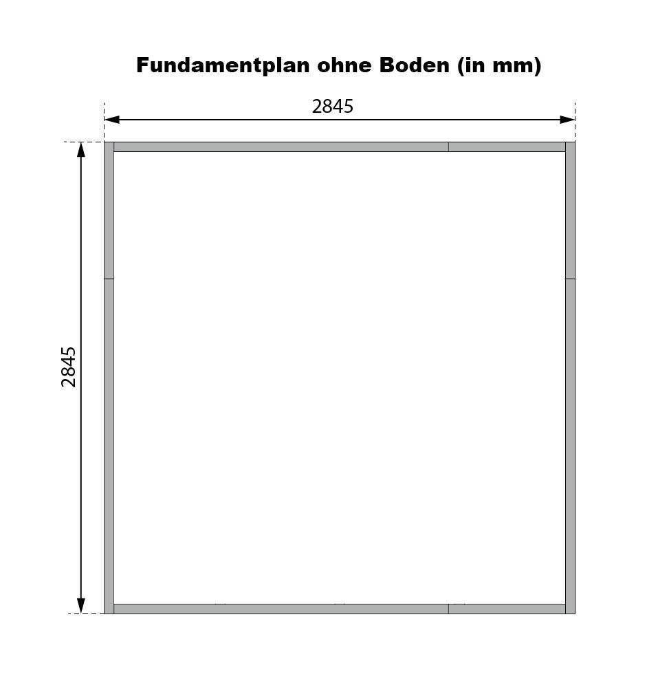 Karibu Gartenhaus IIndra 3,5 anthrazit B/H/T: ca. 289x213x289 cm