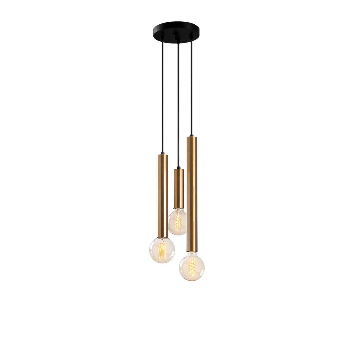 Opviq Pendelleuchte bronze B/H/T: ca. 22x146x22 cm E27 3 Brennstellen