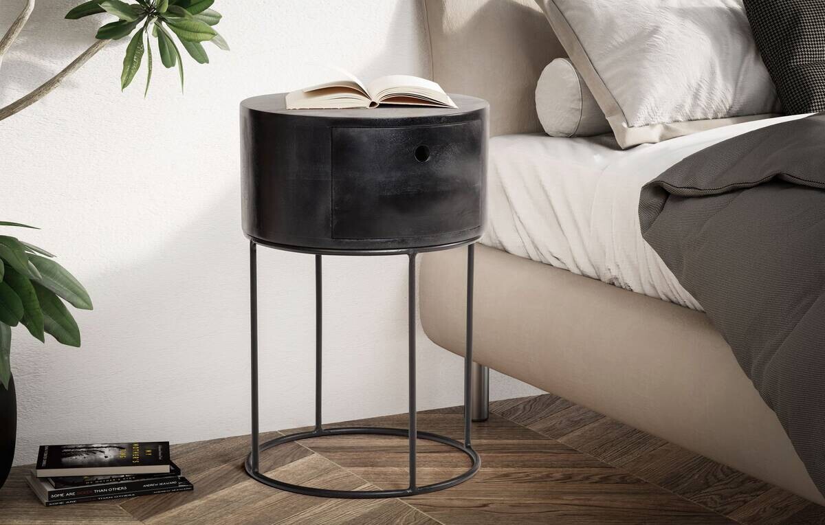 Nachtkonsole schwarz B/H/T: ca. 40x60x40 cm