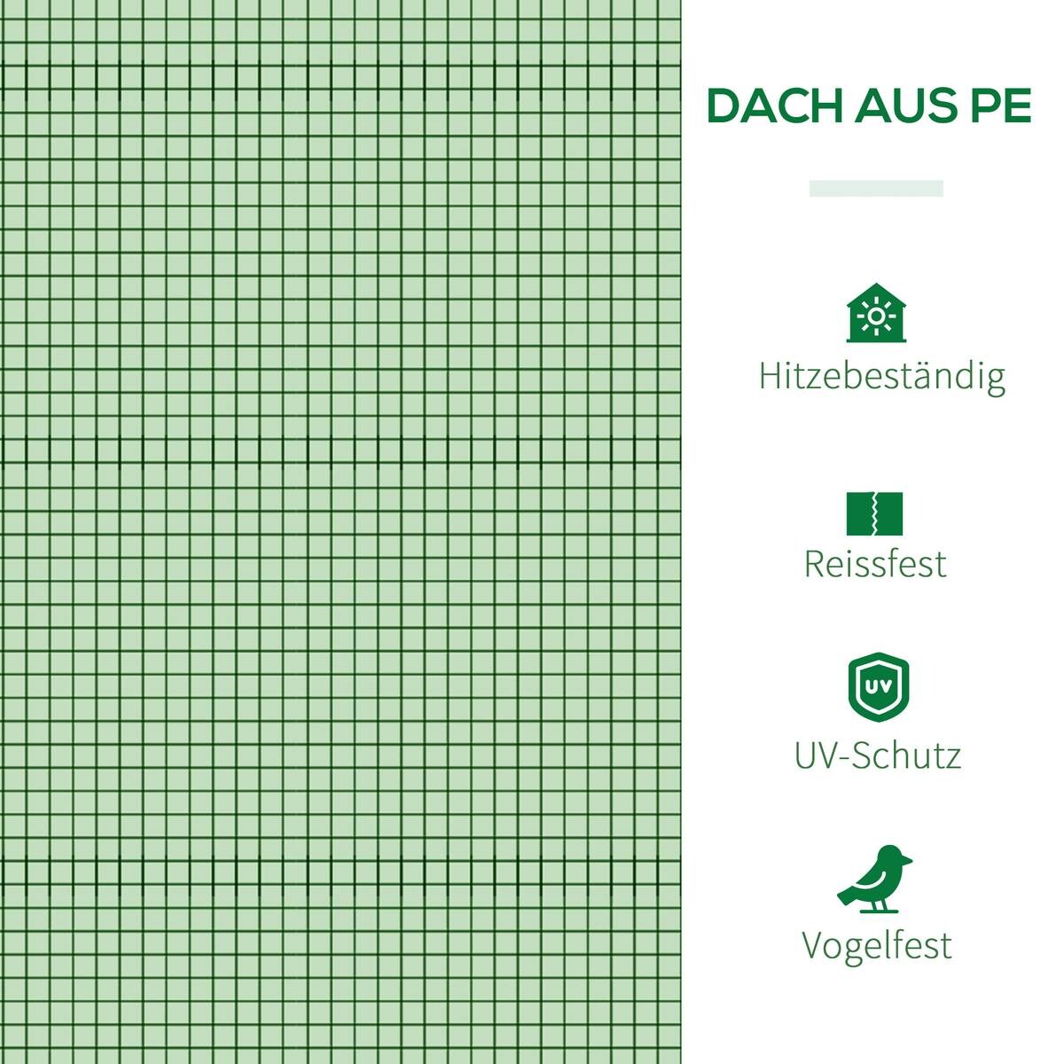 Outsunny Mini-Gewächshaus B/H/L: ca. 100x80x295 cm dunkelgrün