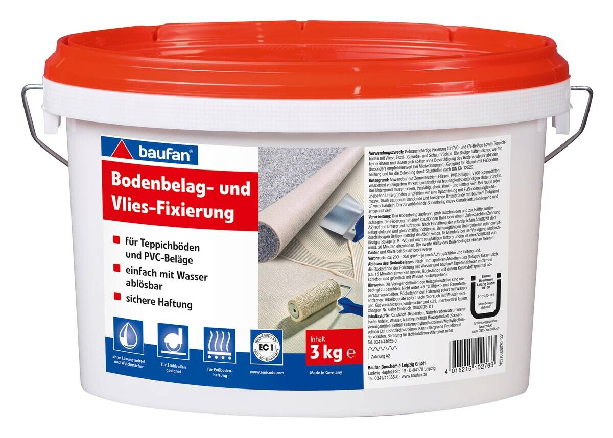 Baufan Fixierung reicht für ca. 12qm Multi